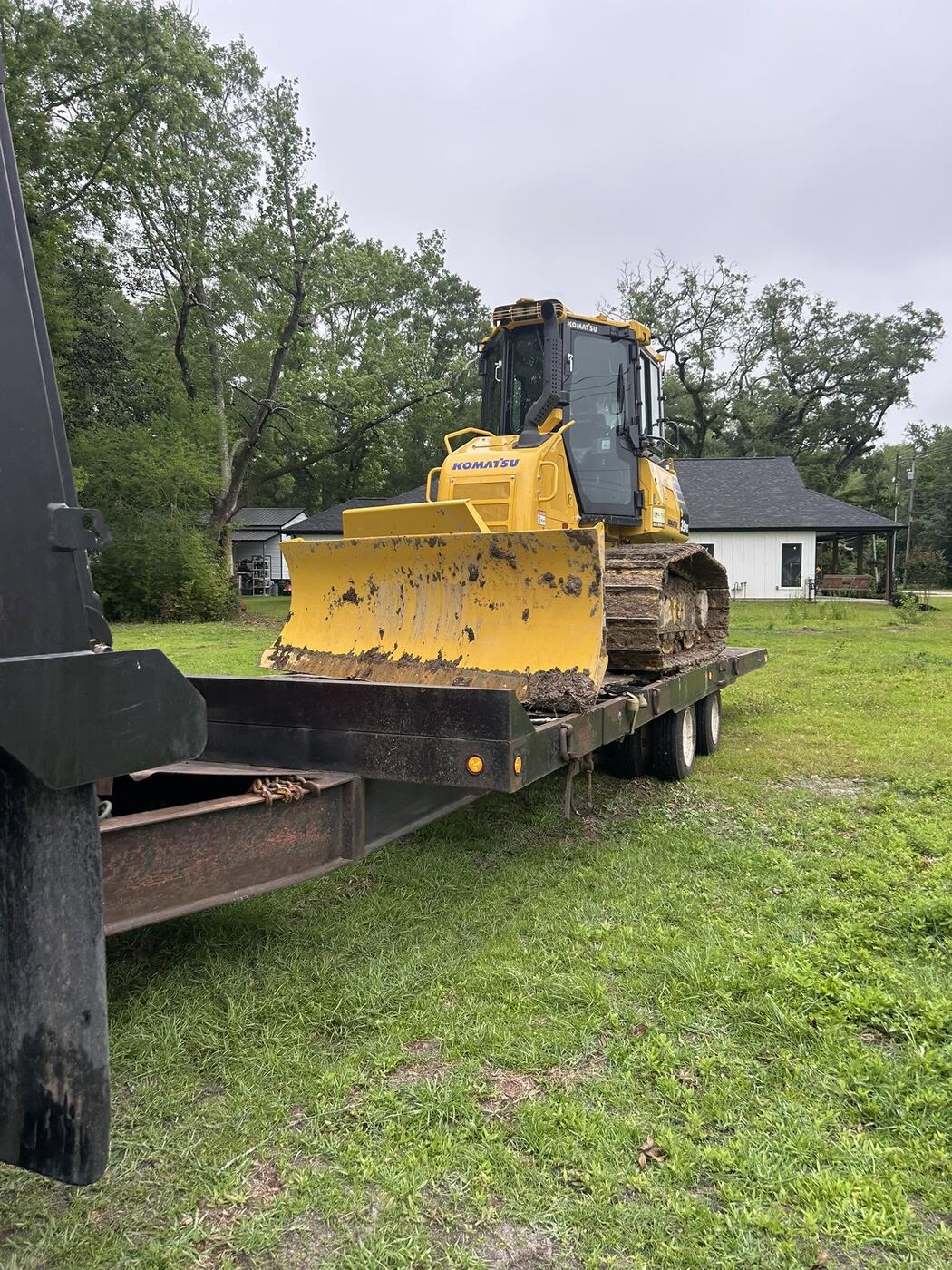 Dozer on the trailer