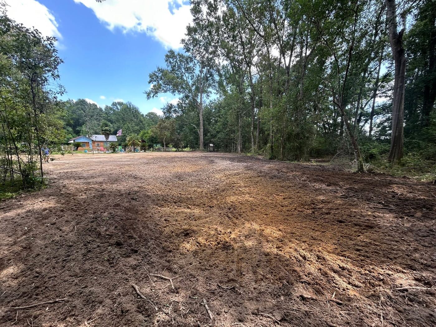 Cleared building site