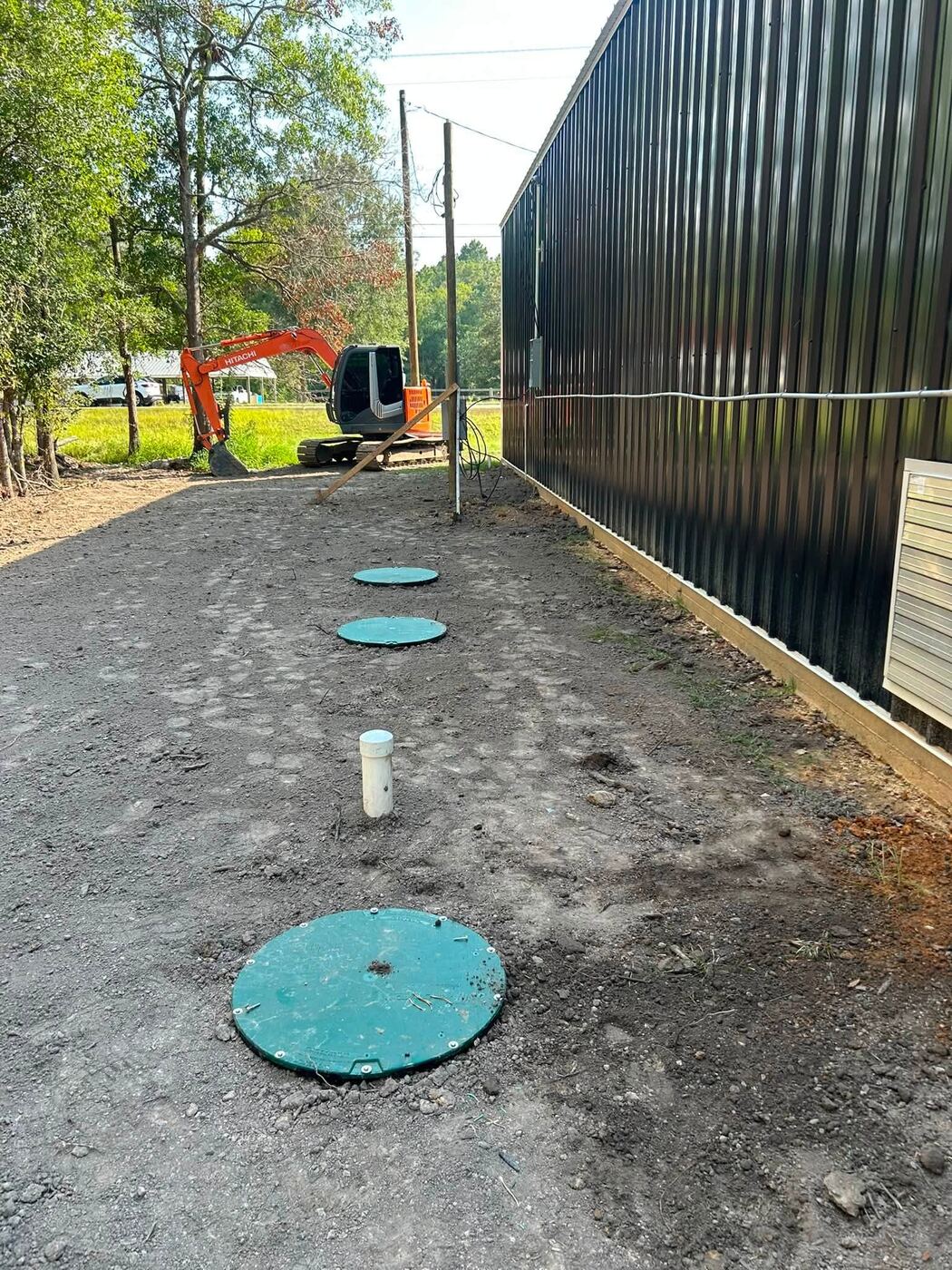 Septic lids at grade