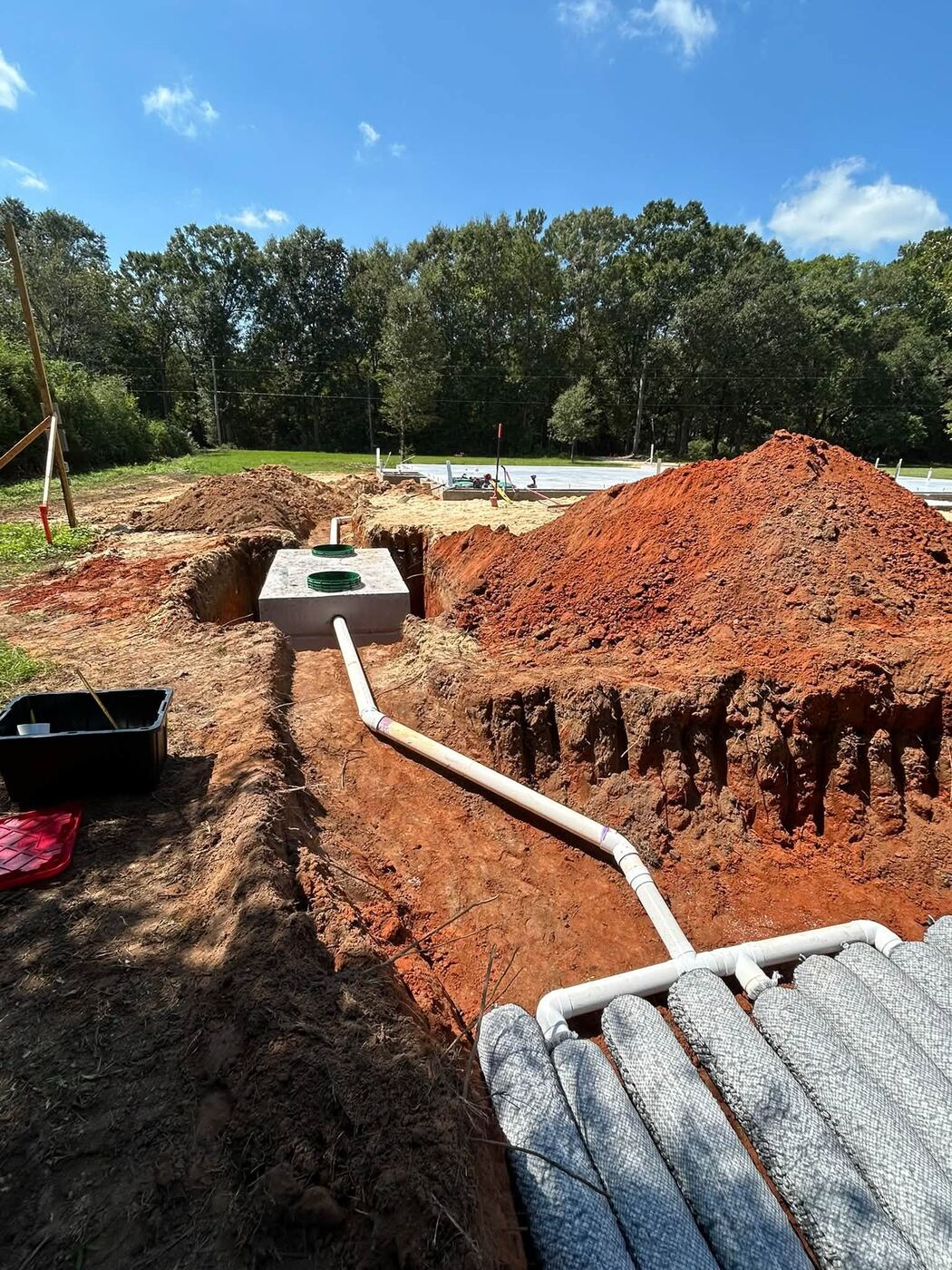 Septic line install
