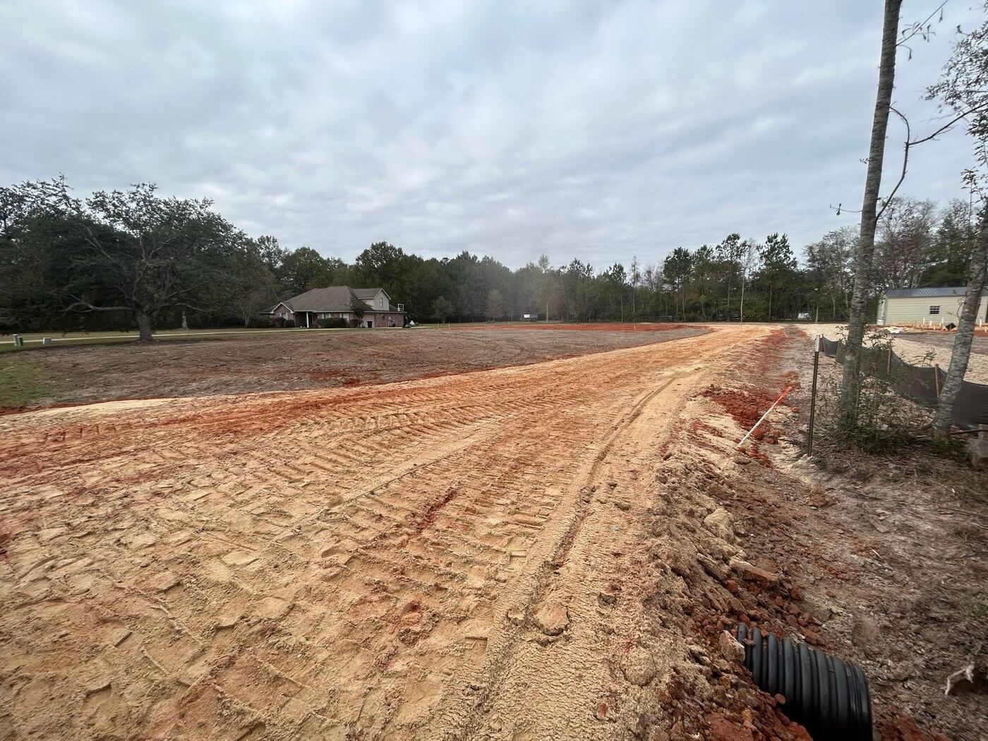 Graded driveway